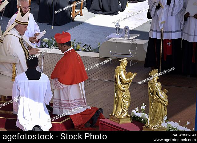 VATICAN CITY, VATICAN - SEPTEMBER 30: Pope Francis appoints as new cardinal AArchbishop of Penang (Malaysia) Sebastian Francis during the Ordinary Public...