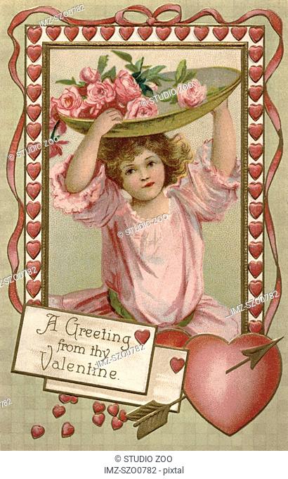 A Greeting from thy Valentine postcard