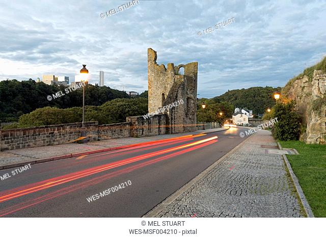 Luxembourg, Luxembourg City, Road on top of the Casemates du Bock