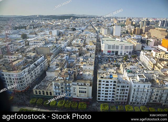 Habib Bourguiba Avenue. Tunis city. Tunisia. Africa. Aerial view
