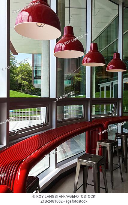 Casual eating area in The Nest student union building at UBC in Vancouver, Canada