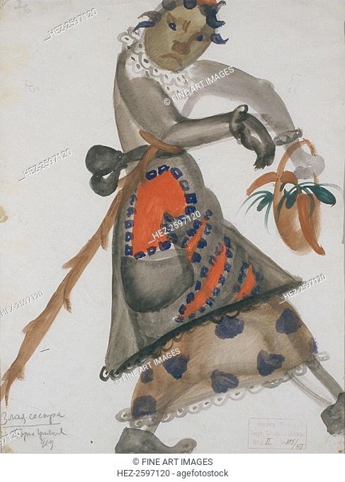 Costume design for the opera Snow Maiden by N. Rimsky-Korsakov, 1919. Found in the collection of the Bolshoi Theatre Museum, Moscow