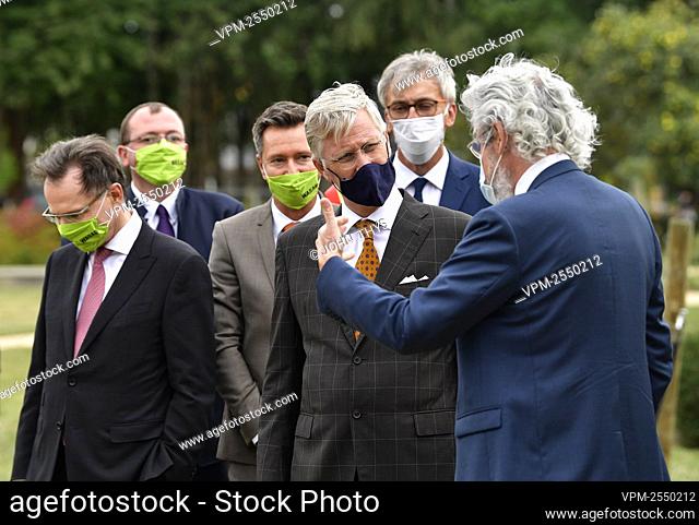 King Philippe - Filip of Belgium is pictured during a royal visit to the Agricultural Bioengineering Technology department of the University of Liege