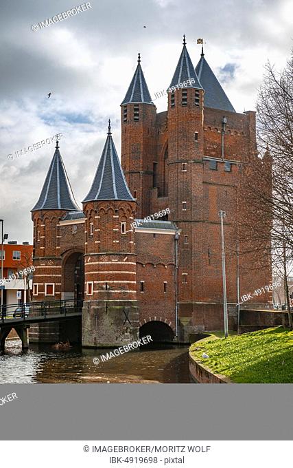 Amsterdamse Poort city gate, Haarlem, North Holland, Netherlands