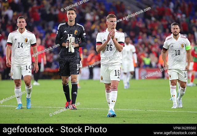 Belgium's Thorgan Hazard pictured after a soccer game between Wales and Belgian national team the Red Devils, Saturday 11 June 2022 in Cardiff, Wales
