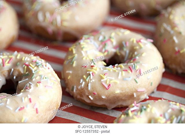 Decorated delicious doughnuts