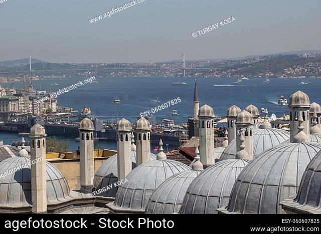 Outer view of dome in Ottoman architecture in, Istanbul, Turkey