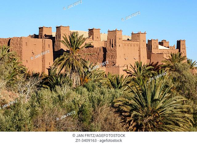 famous kasbah of Ait Benhaddou in High Atlas in Morocco