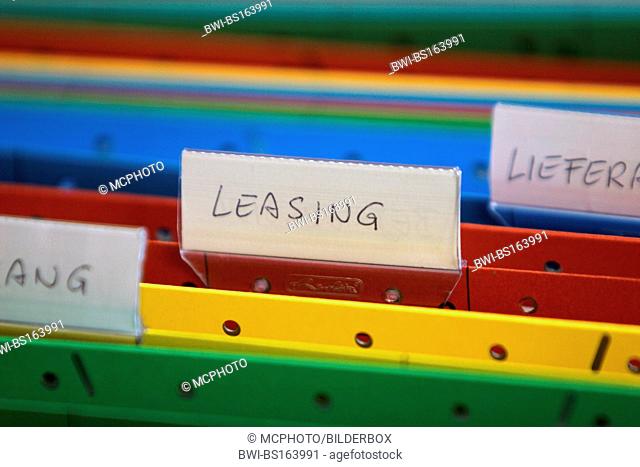 suspension file with titel Leasing