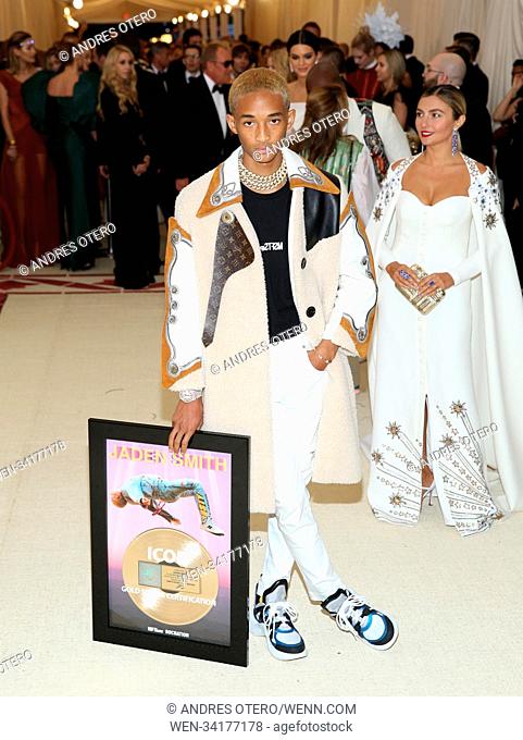 the Heavenly Bodies: Fashion & The Catholic Imagination Costume Institute Gala at Metropolitan Museum of Art on May 7, 2018 in New York City Featuring: Jaden...