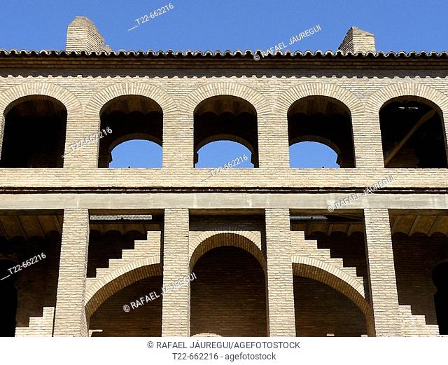 Mudejar style Aljaferia Palace, Zaragoza. Aragón, Spain