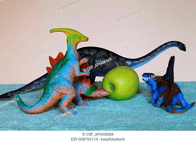 Dinosaurs crave an apple
