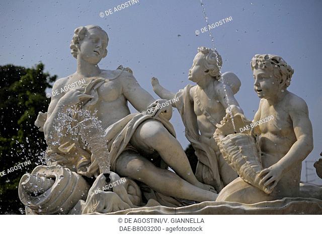 Galatea fountain, by Francesco (1737-1798) and Donato (1760-1838) Carabelli, Villa Litta, Lainate, Lombardy, Italy, 18th century, detail