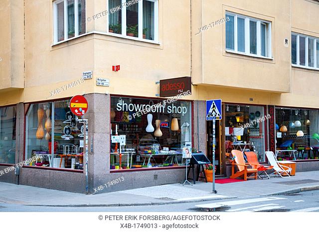 Showroom shop furniture and interior decoration shop SoFo the South of Folkungagatan area Södermalm district Stockholm Sweden Europe