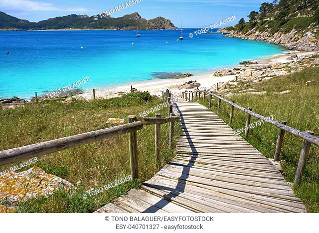 Nostra Senora beach in Islas Cies islands of Vigo at Spain