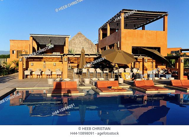 Pool, Rancho Pescadero, Hotel, Pescadero, near Todos Santos, Baja California Sur, Baja, California, Sur, Mexico, Middle America