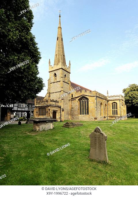 All Saints Anglican Church in the town of Evesham, Worcestershire, England, UK