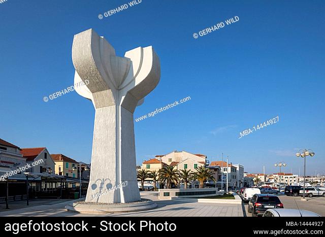 Monument to the victims of the Second World War, Vodice, Sibenik-Knin County, Dalmatia, Croatia, Europe