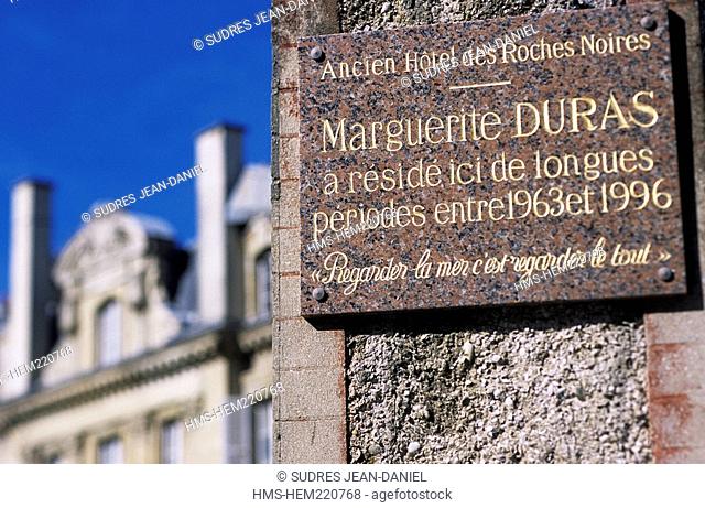 France, Calvados, Pays d'Auge, Trouville sur Mer, Hotel des Roches Noires, former villa where lived Marguerite Duras