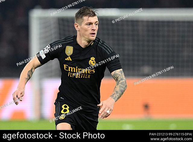 13 December 2023, Berlin: Soccer, Champions League, 1. FC Union Berlin - Real Madrid, Group stage, Group C, Matchday 6, Olympiastadion, Madrid's Toni Kroos