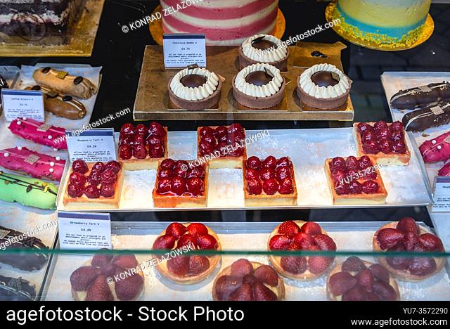Pastry shop in New Town of Edinburgh, the capital of Scotland, part of United Kingdom