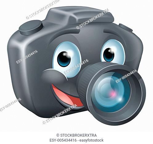 DSLR camera mascot character