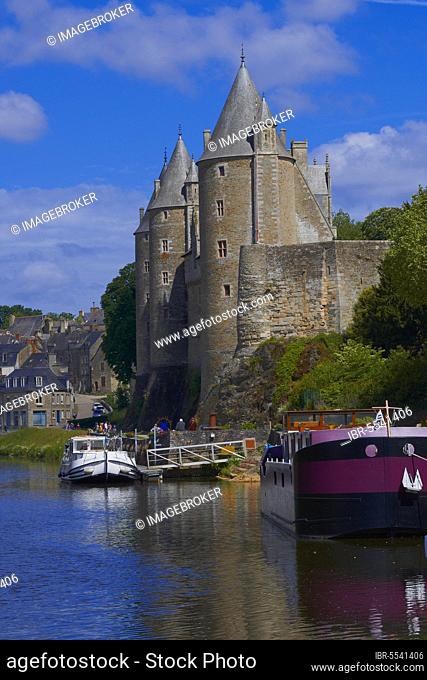 Josselin, Brittany, Josselin Castle, Morbihan, Canal between Nantes and Brest, Pontivy district, France, Europe