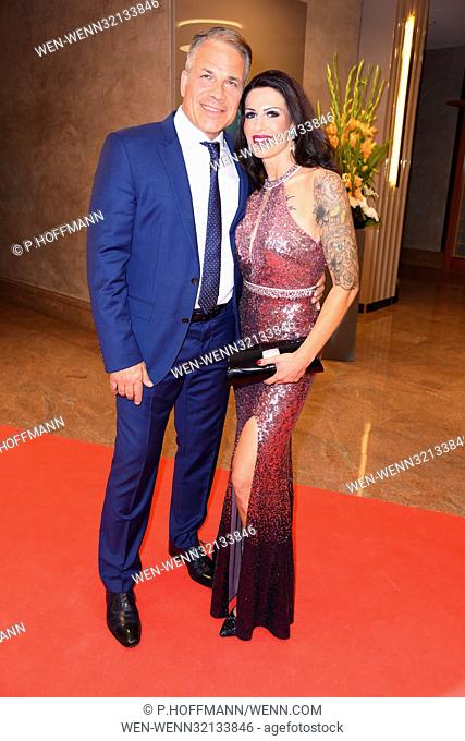 'GRK Golf Charity Masters' opening party in Leipzig. Featuring: Karsten Speck mit Freundin Sandra Dannenberg Where: Leipzig, Germany When: 19 Aug 2017 Credit: P