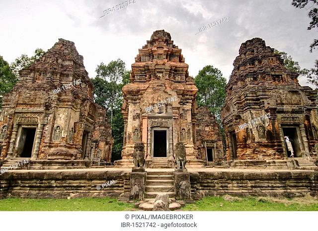 Preah Ko, Roluos temple complex, Siem Reap, Cambodia, Southeast Asia