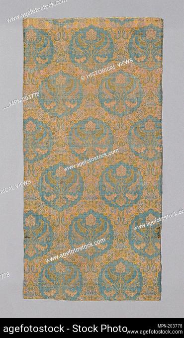 Panel (Dress Fabric) - 17th century, Safavid Dynasty (1501–1722) - Iran - Origin: Iran, Date: 1601–1700, Medium: Silk, 2:1 twill weave