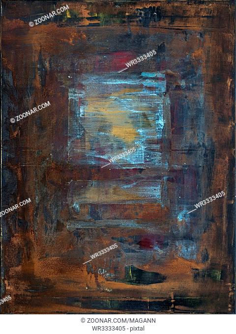 An image of a rusty abstract art on canvas