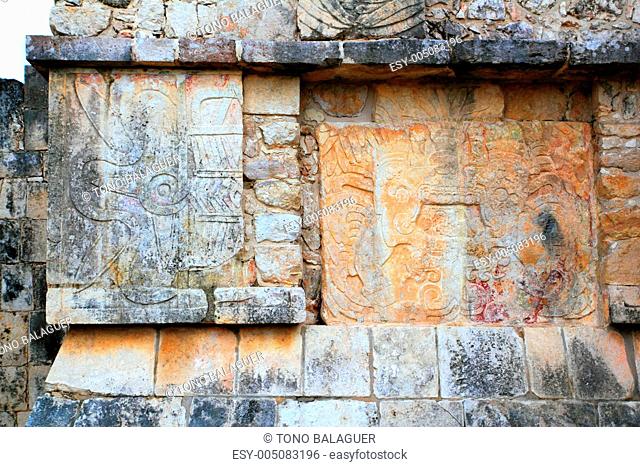 Chichen Itza hieroglyphics Mayan ruins Mexico