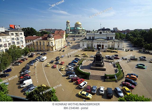 Narodno Sabranie Square, Saint Alexander Nevski Cathedral, Sofia, Bulgaria