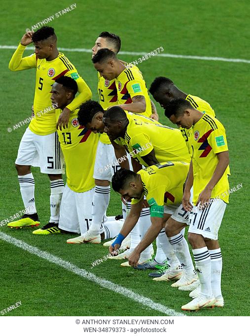2018 FIFA World Cup Round of 16 match between Colombia and England at the Spartak Stadium in Moscow, Russia Featuring: Colombia Where: Moscow