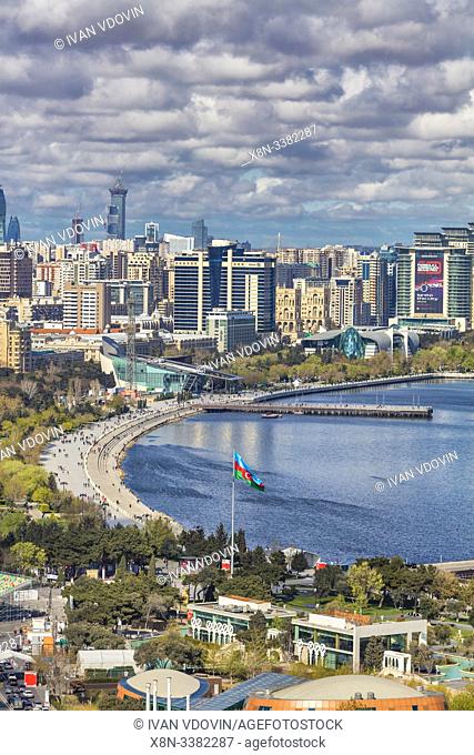 Cityscape, Caspian sea, Baku, Azerbaijan