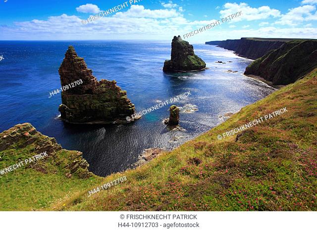 Dunksansby Head, cliff formations, Great Britain, Highland, highlands, sky, highland, John o Grroats, cliff, cliffs, coast, coastal scenery, scenery, sea