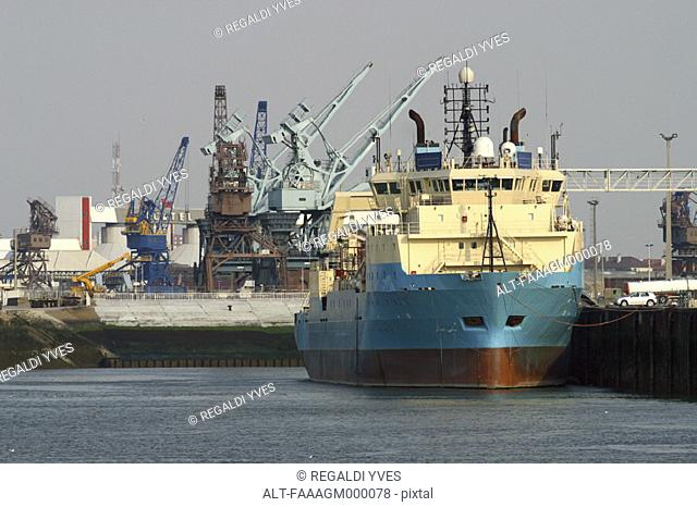 France, boats in Calais port