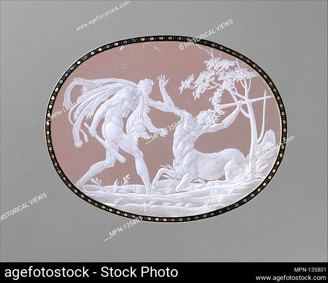 Hercules and Nessus. Artist: Annibale Fontana (Italian, 1540-1587); Date: before 1584; Culture: Italian, Milan; Medium: Rock crystal; gold and champlevé enamel...