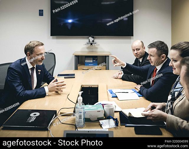 Federal Finance Minister Christian Lindner (FDP) meets the Finance Minister of Ukraine, Serhiy Marchenko, on the sidelines of a G20 meeting