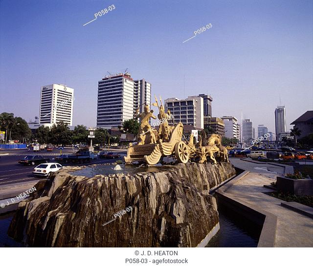 Indonesia. Jakarta. Jalan thamrin. Arujana wijaya statue