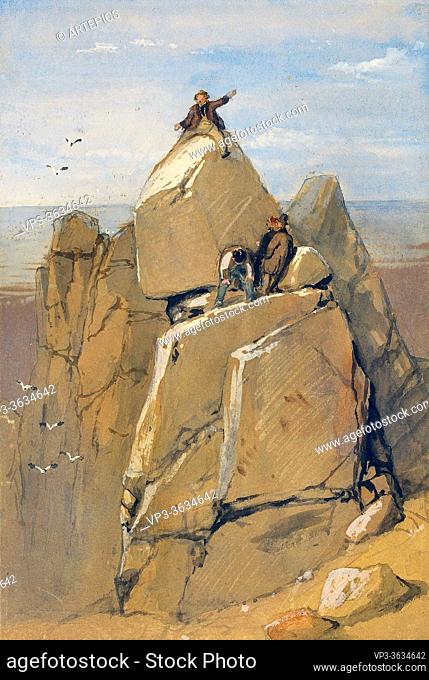 Stanfield Clarkson Frederick - the Logan Rock - British School - 19th Century