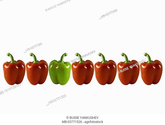 Peppers, strung, red, green    Vegetable paprika, Capsicum, solanums, Paprika, vegetables, nutrition, healthy, rich in vitamins,  Food, symbol, concept