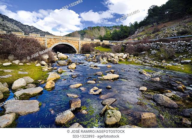 The Aceña bridge  Sierra de Guadarrama  Robledondo  Madrid Spain