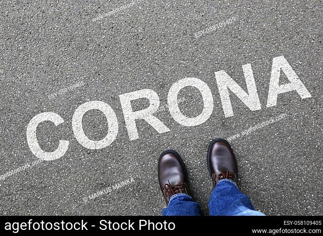 Corona virus coronavirus man business concept illness disease
