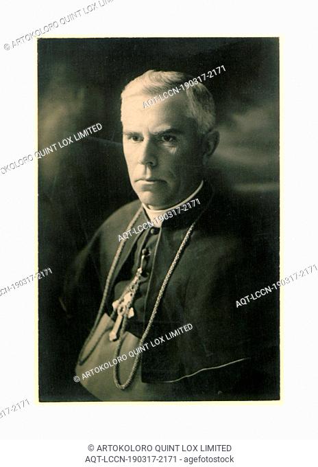 Monseigneur F.X. Brunet, Eveque de Mont Laurier. Head-and-shoulders studio portrait, 1919