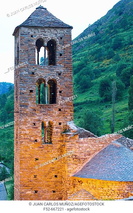 France. Pyrenees Mountains. Aspe Valley. Mérens-les-Vals. Romanesque church