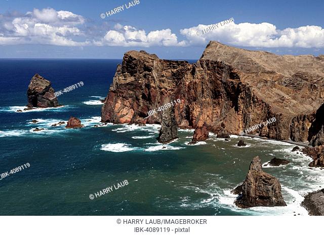 Rocky coast, Ponta de São Lourenço, Madeira, Portugal
