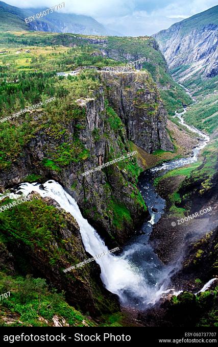 Voringsfossen waterfall. Hordaland, Norway