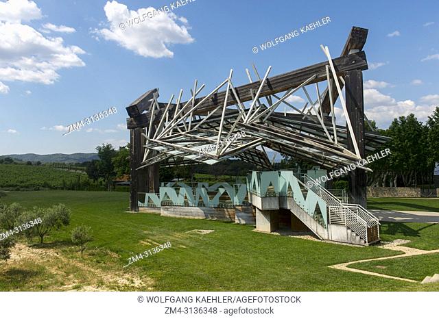 The Pavillon de Musique by Frank O. Gehry at the Chateau la Coste near Aix-en-Provence in the Provence, France