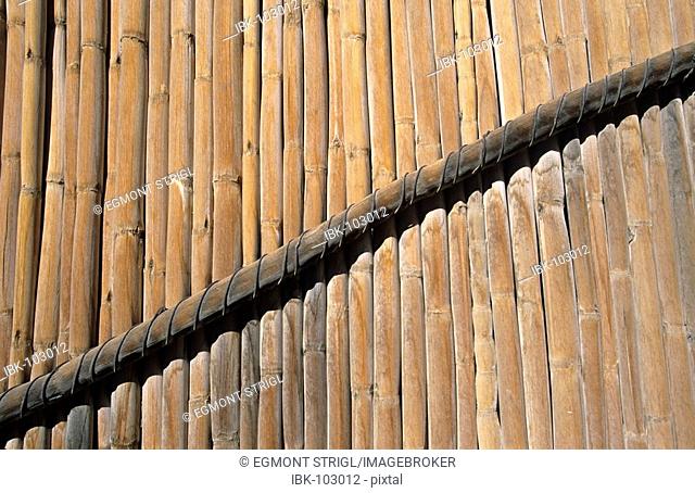 Detail of a wall made of reed, Salar de Atacama, Chile